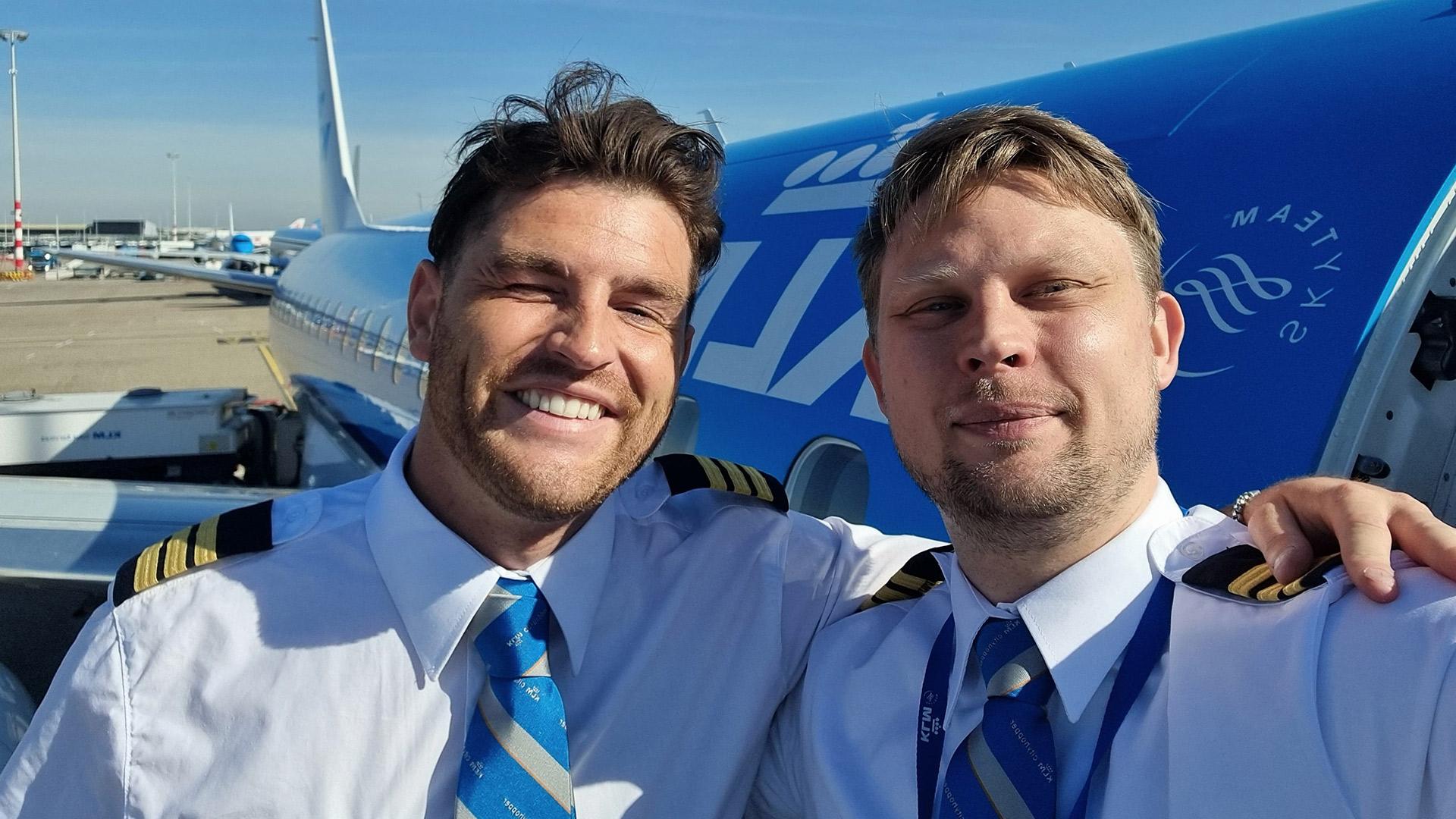 Miguel posing in front Words of encouragement for new pilots.