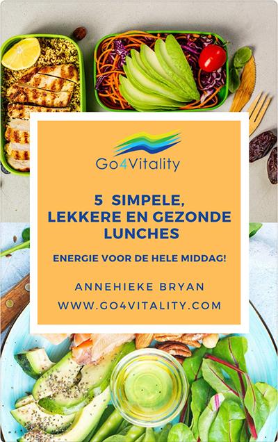 5 x simpele. lekkere en gezonde lunches Cover van pdf met info over 5 x simpele. lekkere en gezonde lunches