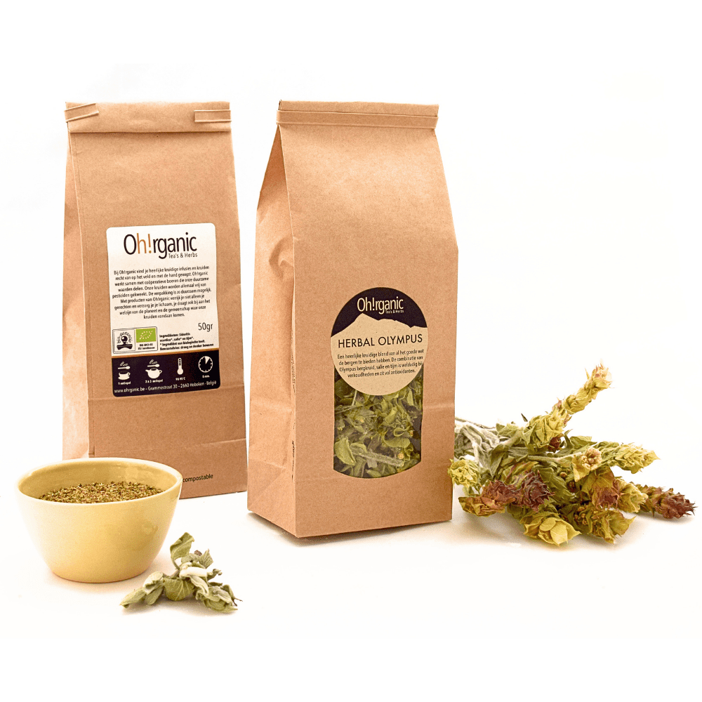 Griekse bergthee met salie en tijm Oh!rganic Herbal Olympus